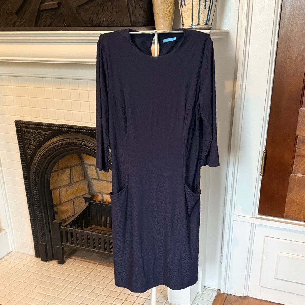 J. McLaughlin embossed animal print midi- worn about 5 times.